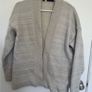 Saks Fifth Avenue Light Gray Cardigan